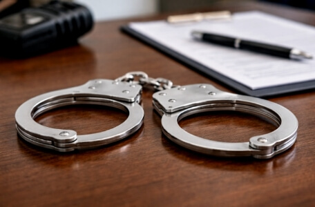 officer handcuffing a suspect